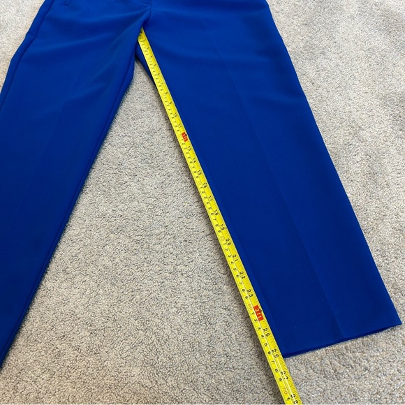 Zara Royal cobalt blue high waisted pronounced seam tailored tapered ankle pants - Picture 9 of 12